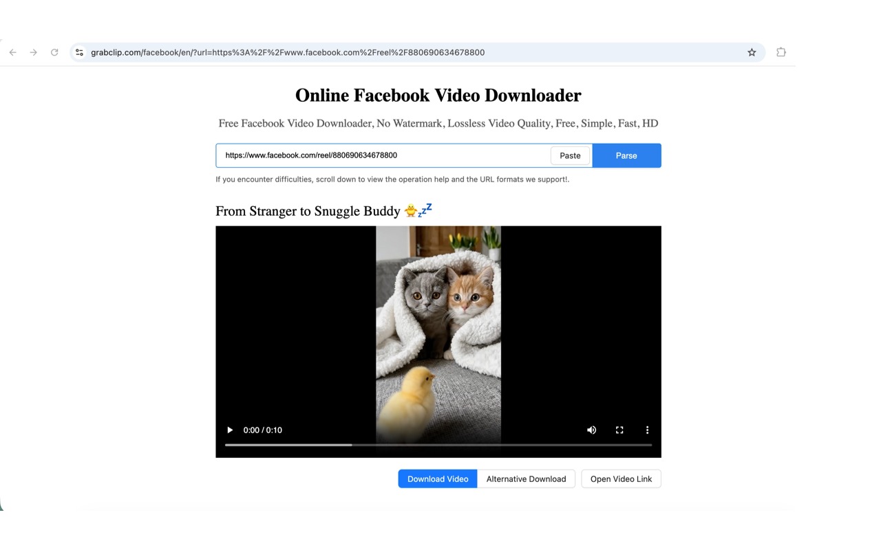 Facebook Reels Parser