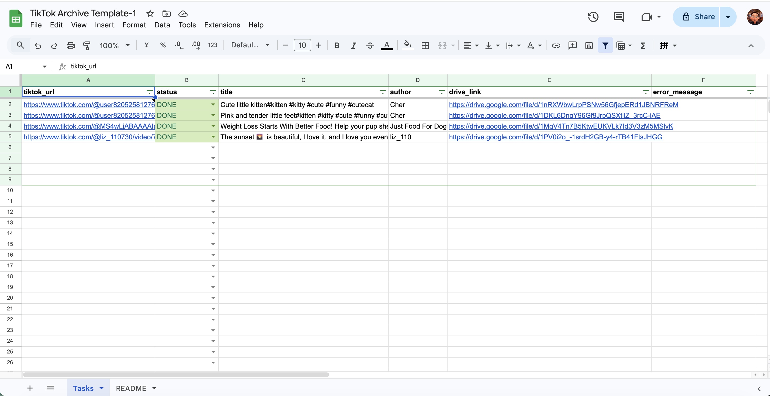 Google-sheets